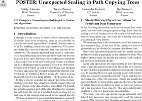 Unexpected scaling in path copying trees